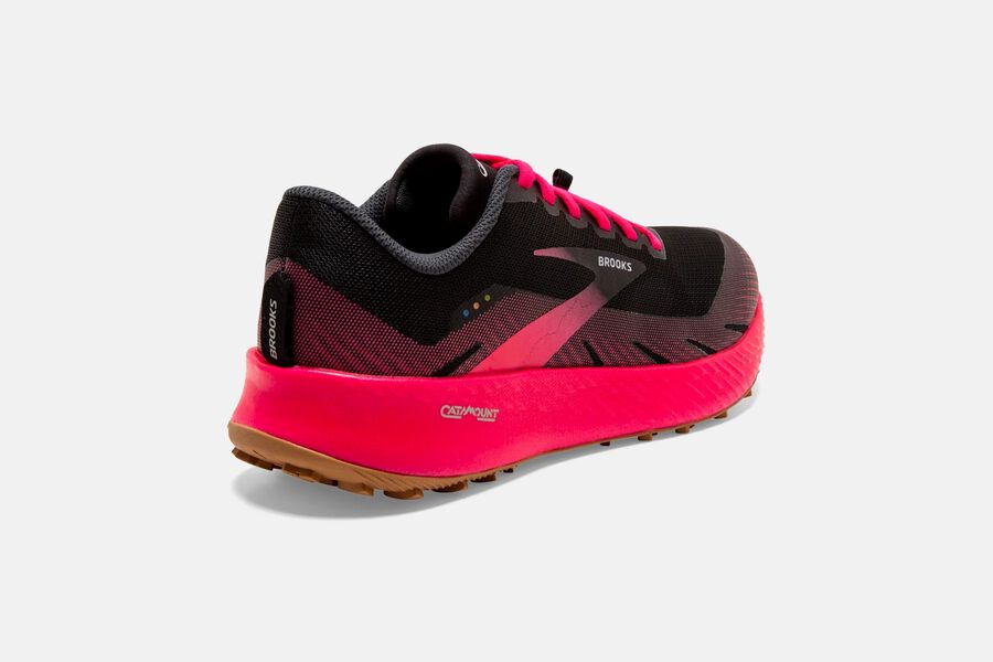 Brooks Catamount Trail Running Shoes Womens Black/Red 293108-GEL